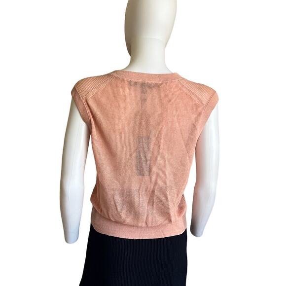 NWT Veronica Beard Kellen Mauve Pink Knit Sleeveless Sweater Tank Top M - Picture 3 of 5